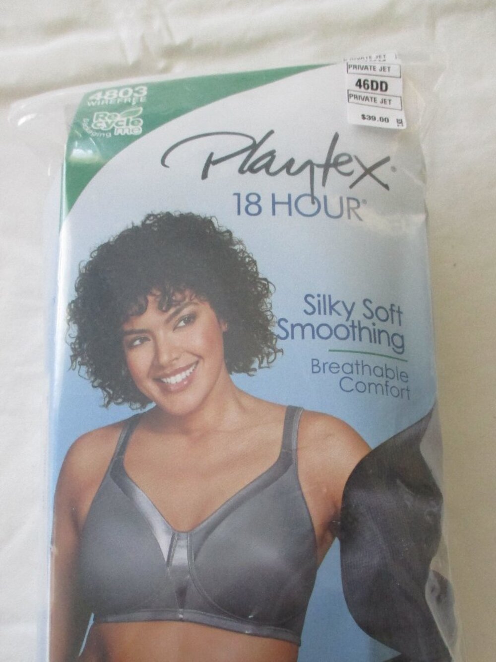 NWT - Playtex 18 hour Gray bra - sz 46DD - #4803 - Wirefree